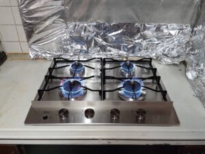 静岡キッチン取付け隊　グリルなしガスコンロの工事　施工後